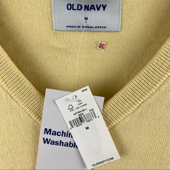 Old Navy Yellow V-Neck Lightweight Long Sleeve Sweater - Picture 5 of 15